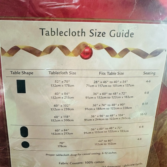 NOS VTG 100% Cotton Christmas Holiday Snowman Tablecloth Blue White Checkered - Picture 3 of 3